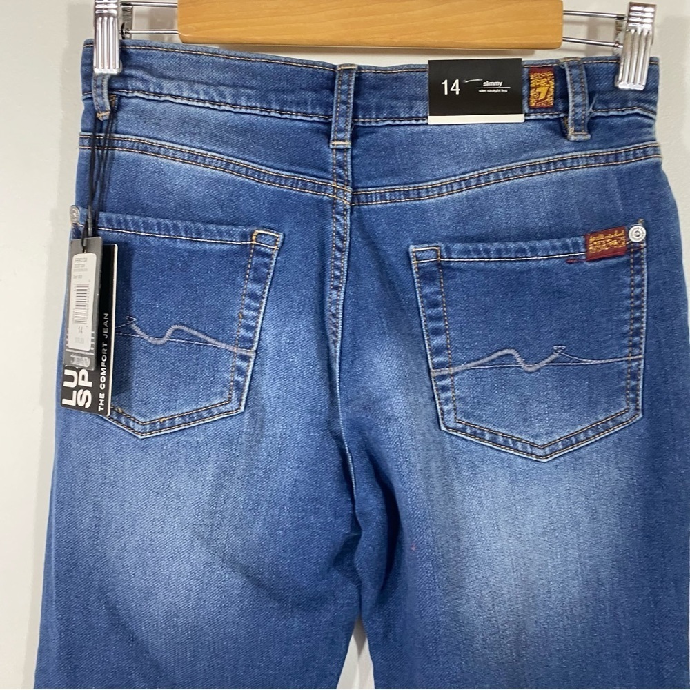 NWT 7 For All Mankind Boys Dark Wash Slimmy Fit Jeans - Picture 9 of 9